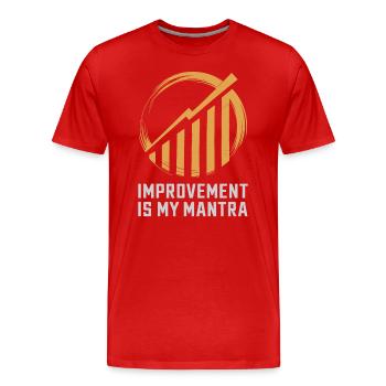 Kaizen Improvement: Improvement Is My Mantra - Men's Premium Organic T-Shirt - red - Front - Damien (186cm)