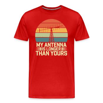Antenne d’opérateur radio amateur plus longue que la vôtre - T-shirt bio Premium Homme - rouge - Devant - Damien (186cm)