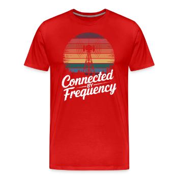 Radio amateur Radio amateur connectée par fréquence - T-shirt bio Premium Homme - rouge - Devant - Damien (186cm)