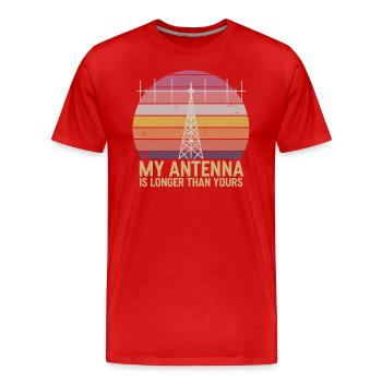Antenne radio amateur Mon antenne est - T-shirt bio Premium Homme - rouge - Devant - Damien (186cm)
