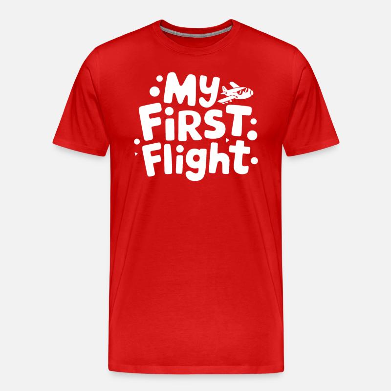Mein Erster Flug Abenteuer Reise - Männer Premium Bio T-Shirt - Rot