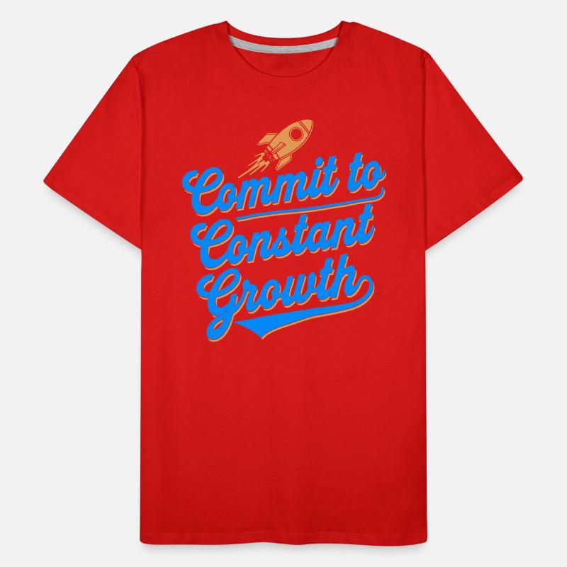 Commit to constant growth for Men's Premium Organic T-Shirt