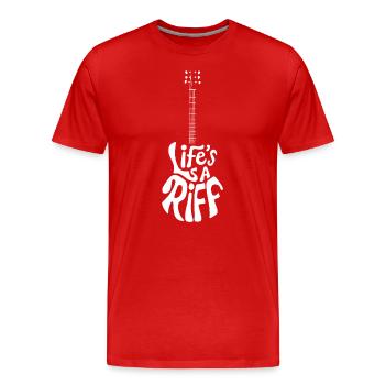 Guitar Player Way of Life Riff - T-shirt bio Premium Homme - rouge - Devant - Damien (186cm)