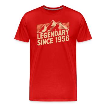 Legendär Seit 1956 Geburtstag - Männer Premium Bio T-Shirt - Rot - Vorne - Damien (186cm)