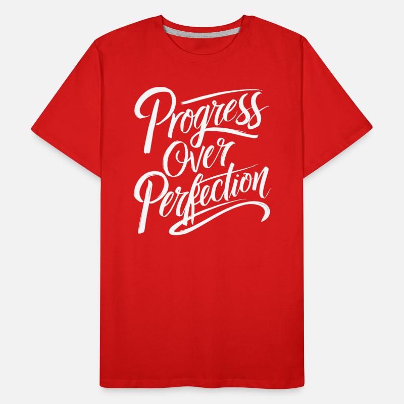 Le progrès avant la perfection Motivation T-shirt bio Premium Homme