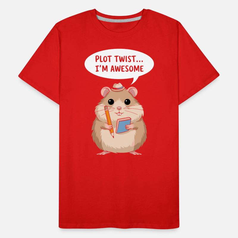 Hamster Autor: Plot Twist... Ich Bin Großartig Männer Premium Bio T-Shirt