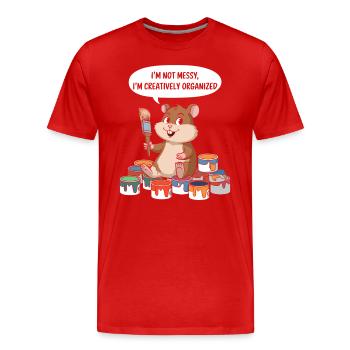 Künstler Maler Kreativ Organisiert Niedlicher - Männer Premium Bio T-Shirt - Rot - Vorne - Damien (186cm)