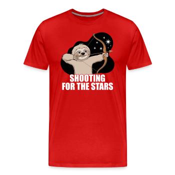 Sagittaire Zodiaque Paresseux Tir Pour Le - T-shirt bio Premium Homme - rouge - Devant - Damien (186cm)