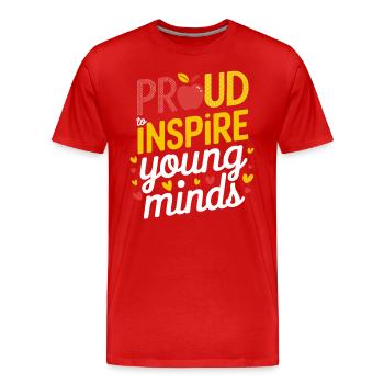 Stolz Junge Köpfe Zu Inspirieren Lehrer - Männer Premium Bio T-Shirt - Rot - Vorne - Damien (186cm)