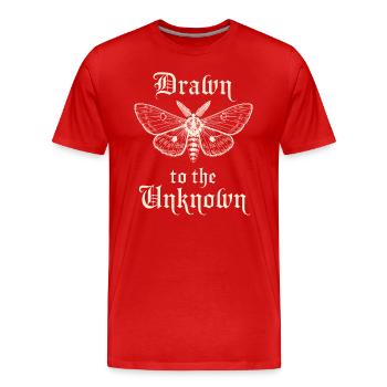Von Der Unbekannten Angezogen - Männer Premium Bio T-Shirt - Rot - Vorne - Damien (186cm)