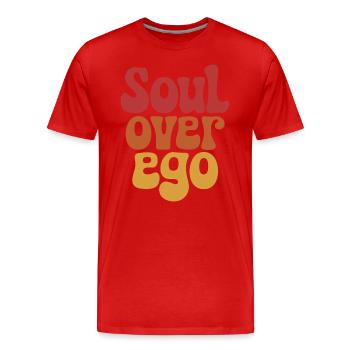 L’âme au-dessus de l’ego inspirant la spiritualité - T-shirt bio Premium Homme - rouge - Devant - Damien (186cm)