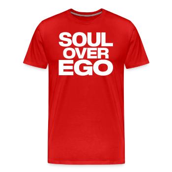 Citation de spiritualité L’âme sur l’ego - T-shirt bio Premium Homme - rouge - Devant - Damien (186cm)