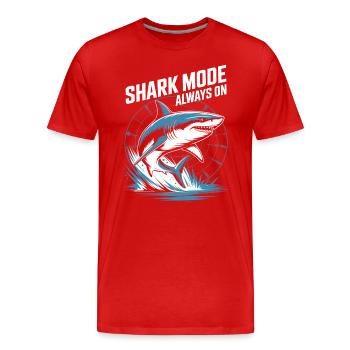 Mode requin : design maritime toujours actif - T-shirt bio Premium Homme - rouge - Devant - Damien (186cm)
