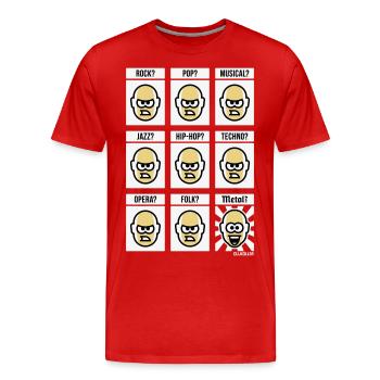 Nothing Beats Heavy Metal! (Hardrock / NEG / 3C) - Men's Premium Organic T-Shirt - red - Front - Damien (186cm)
