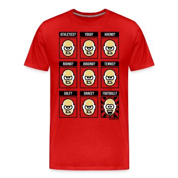 Nothing Beats Football! (Fußballfan / POS / 3C) - Männer Premium Bio T-Shirt - Rot - Vorne - Damien (186cm)