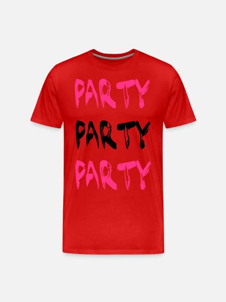 Party - Men's Premium Organic T-Shirt - red