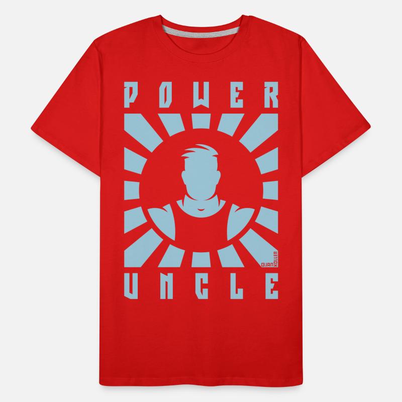Power Uncle (Rays / White) Men's Premium Organic T-Shirt