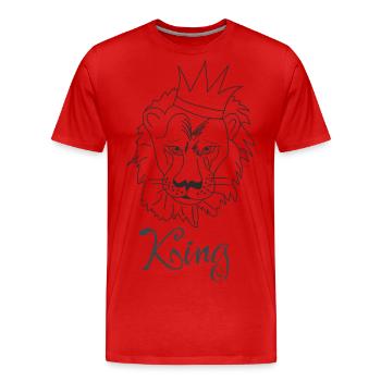 Lion King - Men's Premium Organic T-Shirt - red - Front - Damien (186cm)
