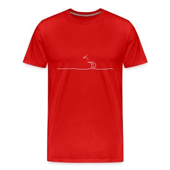 Oiseau bip Kiwi - T-shirt bio Premium Homme - rouge - Devant - Damien (186cm)