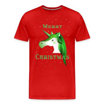 Joyeux Noël - T-shirt bio Premium Homme - rouge - Devant - Damien (186cm)