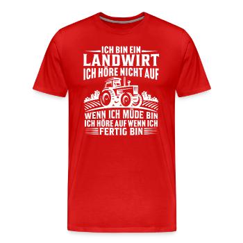 geschenk bauer ich bin ein landwirt - Männer Premium Bio T-Shirt - Rot - Vorne - Damien (186cm)