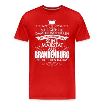 BRANDENBURG - Majestät - Männer Premium Bio T-Shirt - Rot - Vorne - Damien (186cm)