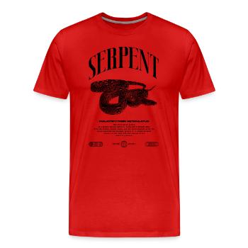 Python réticulé Reptile Keeper Streetwear - T-shirt bio Premium Homme - rouge - Devant - Damien (186cm)