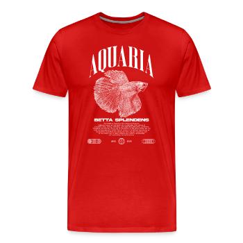 Betta Fish Keeper Streetwear moderne - T-shirt bio Premium Homme - rouge - Devant - Damien (186cm)