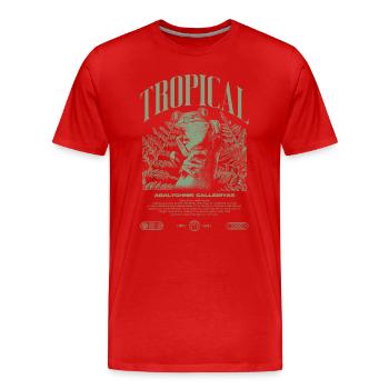 Rainette aux yeux rouges Amphibien de la forêt tropicale - T-shirt bio Premium Homme - rouge - Devant - Damien (186cm)