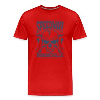 Bonneville Salt Flats Voiture de course rétro vintage - T-shirt bio Premium Homme - rouge - Devant - Damien (186cm)
