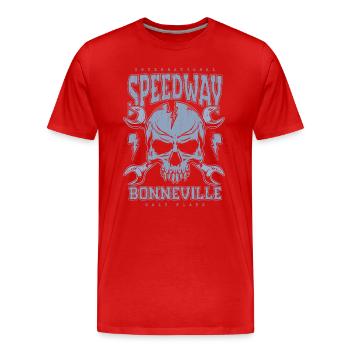 Bonneville Salt Flats Voiture de course rétro vintage - T-shirt bio Premium Homme - rouge - Devant - Damien (186cm)