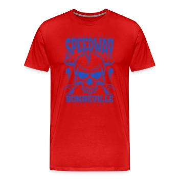 Bonneville Salt Flats Voiture de course rétro vintage - T-shirt bio Premium Homme - rouge - Devant - Damien (186cm)