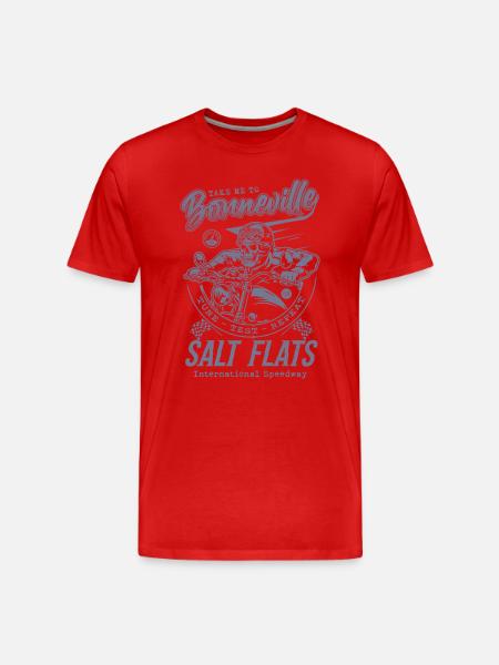 Bonneville Salt Flats Motorcycle Racing Vintage - Men's Premium Organic T-Shirt - red