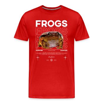 False Tomato Frog Streetwear Frog Keeper - Men's Premium Organic T-Shirt - red - Front - Damien (186cm)