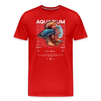 Betta Fish Keeper Moderne Streetwear - Männer Premium Bio T-Shirt - Rot - Vorne - Damien (186cm)