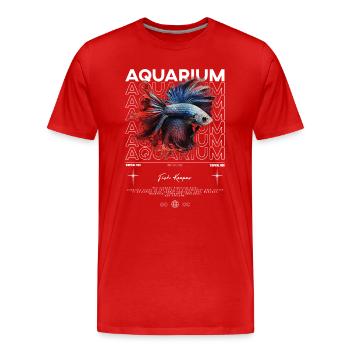 Betta Fish Keeper Streetwear moderne - T-shirt bio Premium Homme - rouge - Devant - Damien (186cm)