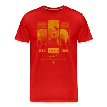 Discus Cichlidé Aquarium Fish Keeper - T-shirt bio Premium Homme - rouge - Devant - Damien (186cm)