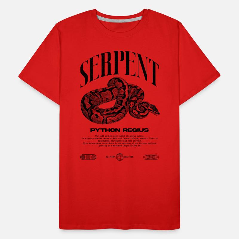 Ball Python Moderne Reptilienwärter Streetwear Männer Premium Bio T-Shirt