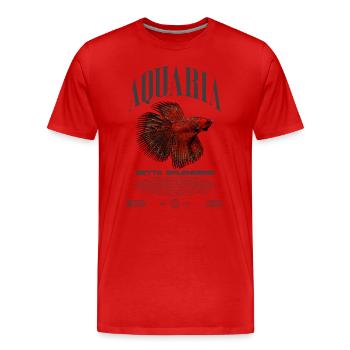Betta Fish Keeper Moderne Streetwear - Männer Premium Bio T-Shirt - Rot - Vorne - Damien (186cm)