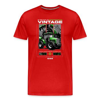 Vintage Traktor Bauer Geburtstag Jahrgang 1999 - Männer Premium Bio T-Shirt - Rot - Vorne - Damien (186cm)