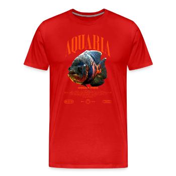 Oscar-Fisch, Wasserwechsel, Monsterfisch - Männer Premium Bio T-Shirt - Rot - Vorne - Damien (186cm)
