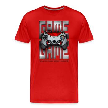 Juste un jeu de plus que je promets jeu vidéo rétro - T-shirt bio Premium Homme - rouge - Devant - Damien (186cm)