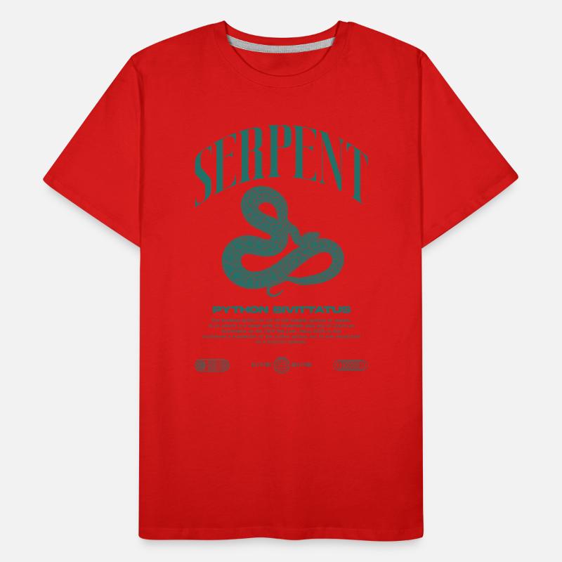 Burmese Python Modern Reptile Keeper Streetwear Men's Premium Organic T-Shirt