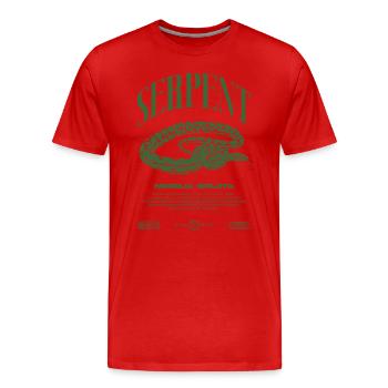 Teppich Python Moderne Reptile Keeper Streetwear - Männer Premium Bio T-Shirt - Rot - Vorne - Damien (186cm)
