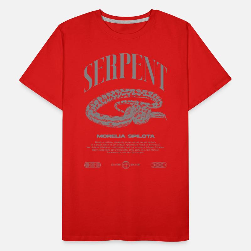 Tapis Python Moderne Reptile Keeper Streetwear T-shirt bio Premium Homme