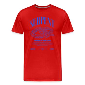 Carpet Python Modern Reptile Keeper Streetwear - Men's Premium Organic T-Shirt - red - Front - Damien (186cm)