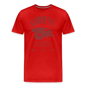 Gardien de reptiles python réticulé Streetwear - T-shirt bio Premium Homme - rouge - Devant - Damien (186cm)
