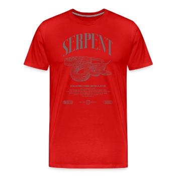 Gardien de reptiles python réticulé Streetwear - T-shirt bio Premium Homme - rouge - Devant - Damien (186cm)