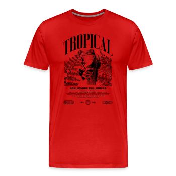 Rotäugiger Laubfrosch Regenwald Amphibie - Männer Premium Bio T-Shirt - Rot - Vorne - Damien (186cm)