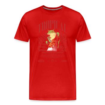 Grenouille arboricole aux yeux rouges Amphibien de la forêt tropicale - T-shirt bio Premium Homme - rouge - Devant - Damien (186cm)